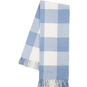 Lands Downunder Denim Blue Buffalo Check Throw
